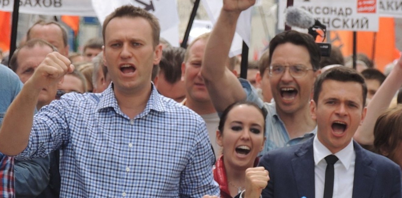 Alexei Navalny at a rally in Moscow in June, 2013
