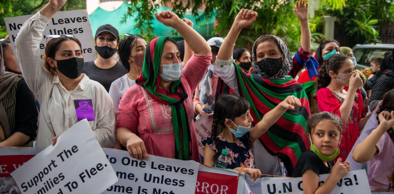 Afghan Women Protest in India