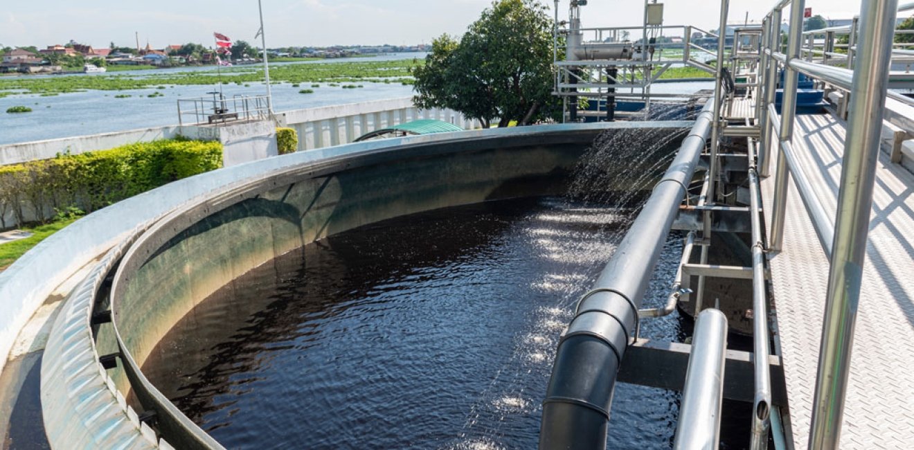 Waste water treatment ponds from industrial plants