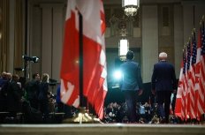 Biden Trudeau Walking Away Ottawa Visit