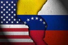 USA Venezuela russia flag graphic