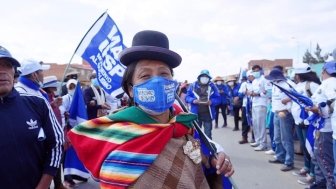 Indigenous Woman wearing a face mask 