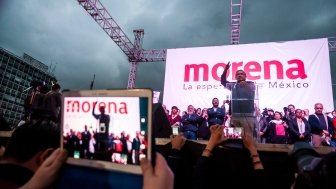 AMLO at a Morena rally