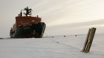 Photo of Russian icebreaker in the Arctic