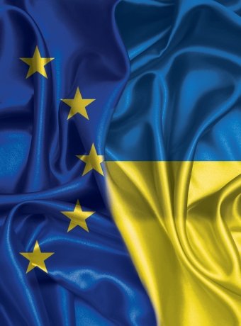 EU and Ukranian Flag