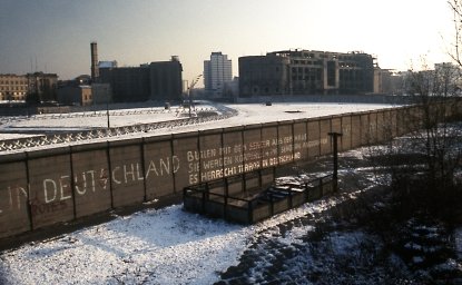 Berlin Wall Potsdamer Platz November 1975 looking east