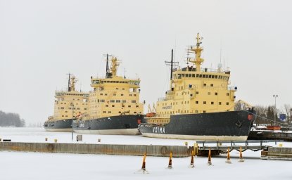 Finnish icebreakers in Helsinki harbour