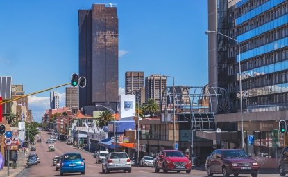 City street in Pretoria, South Africa