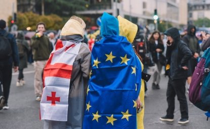 May 13, 2024: Rally on Rustaveli Avenue in Tbilisi Georgia