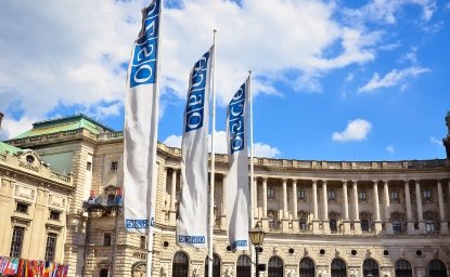 OSCE flags in Vienna