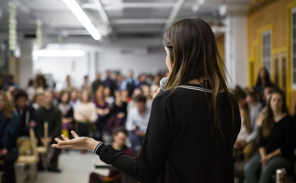 Image - Brazilian Woman Speaking to a Crowd