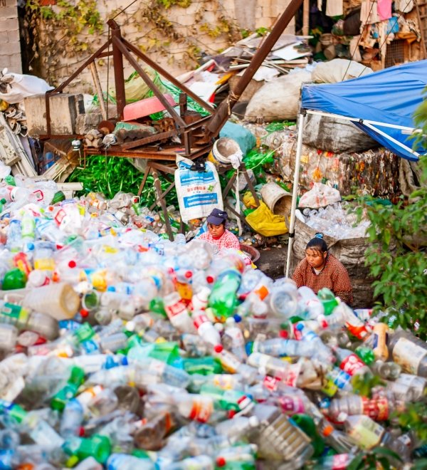 Shaoxing China trash mountain 