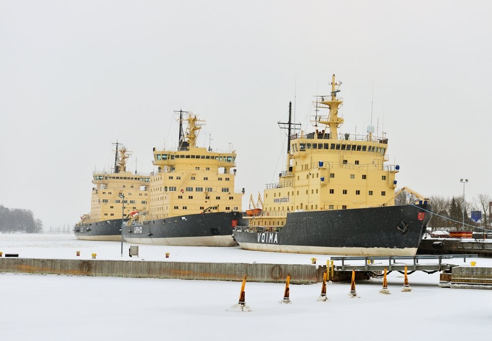 Finnish icebreakers in Helsinki harbour