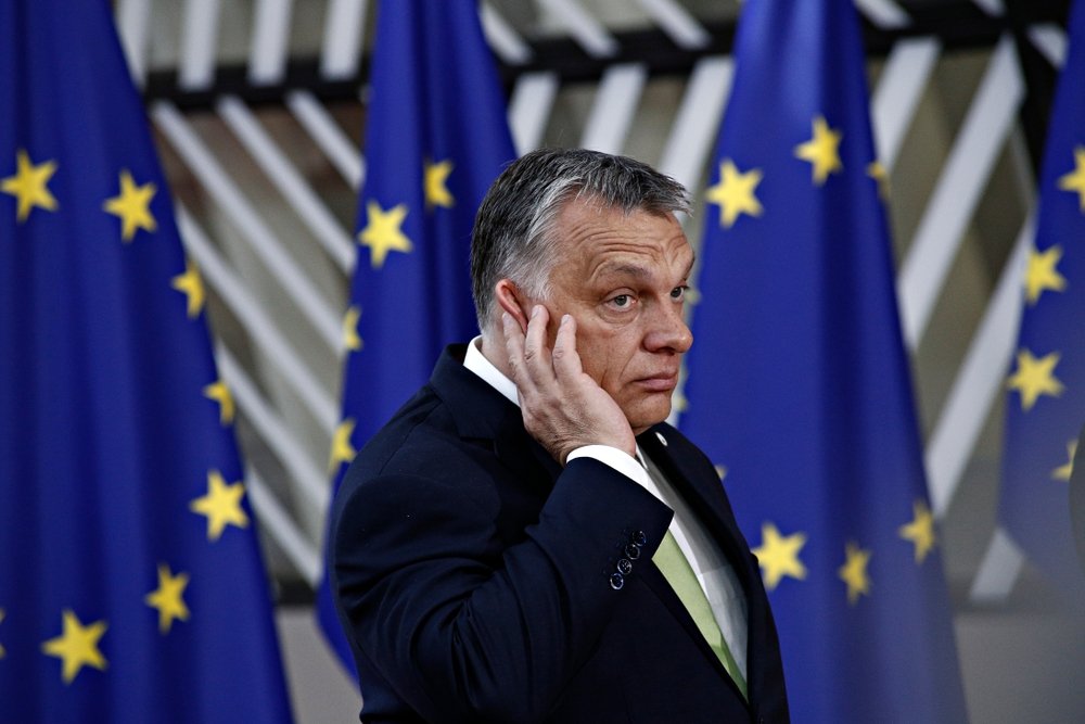 Viktor Orban, Hungary's prime minister arrives for a meeting with European Union leaders in Brussels