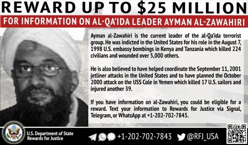 Zawahiri Rewards for Justice