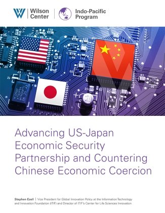 The report cover with the title and an image of silicon chips with the flags of the US, Japan, and China