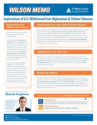 Image - Wilson Memo: U.S. Withdrawal from Afghanistan and the Taliban Takeover