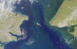 Image of Bering Strait and Little Diomede Island