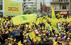Hezbollah rally in southern Lebanon