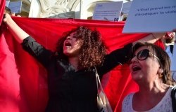 Tunisia Woman Protest