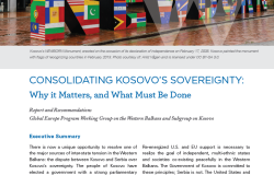 Cover of Consolidating Kosovo's Sovereignty: Why it Matters, and What Must Be Done