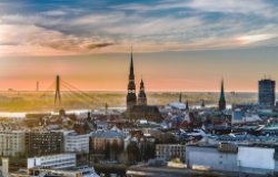 Riga, Latvia panoramic shot