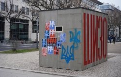 Navalny protest art in Berlin Germany