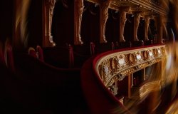 View from balcony seating at the Lviv Ballet