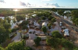 Houses submerged in water during heavy rains, floods in Kenya