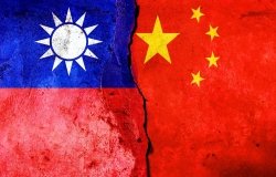 China and Taiwan Flags on Walls