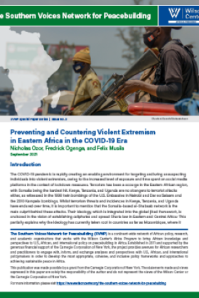 Eastern African Violence COVID SVNP Publication Cover